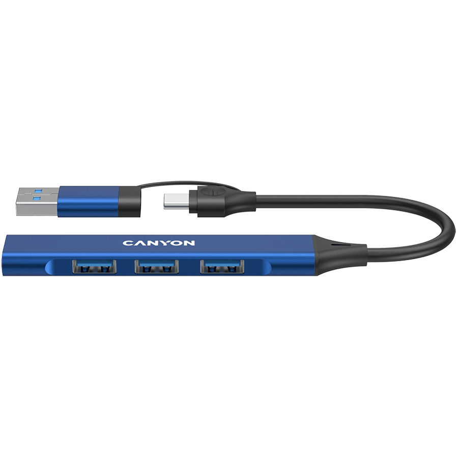 CANYON hub DS-02 4in1 USB-A/C Blue