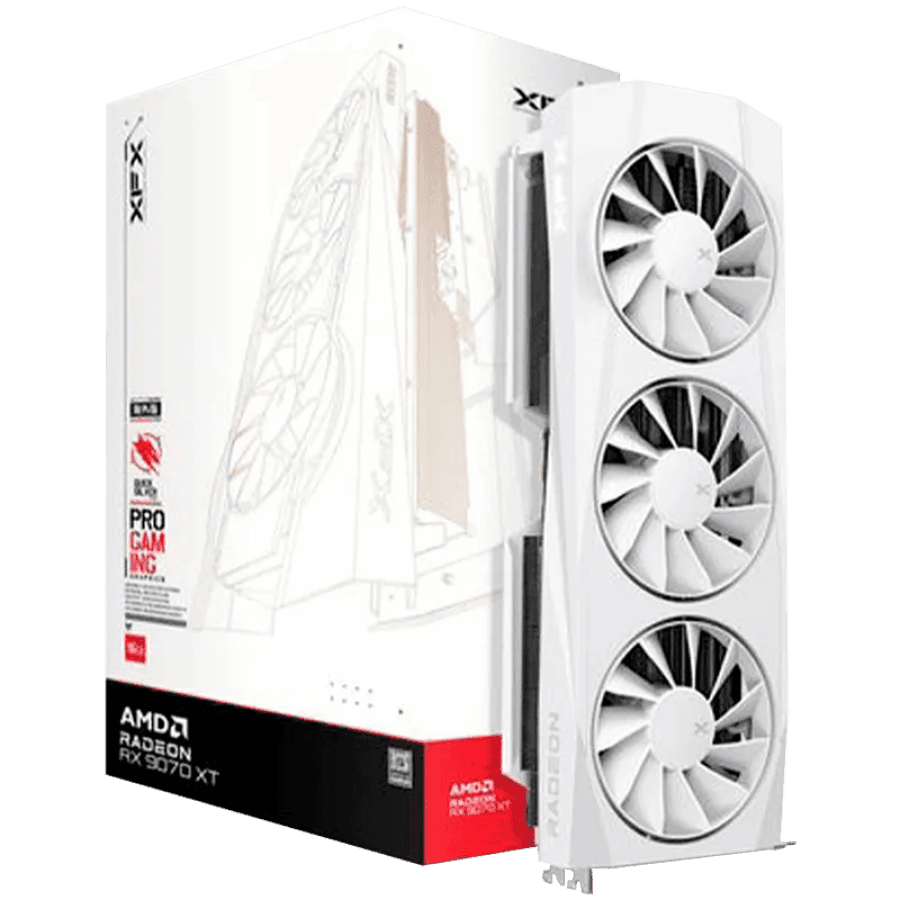 XFX Quicksilver AMD Radeon RX 9070XT White 16GB GDDR6 256-bit HDMI 3xDP