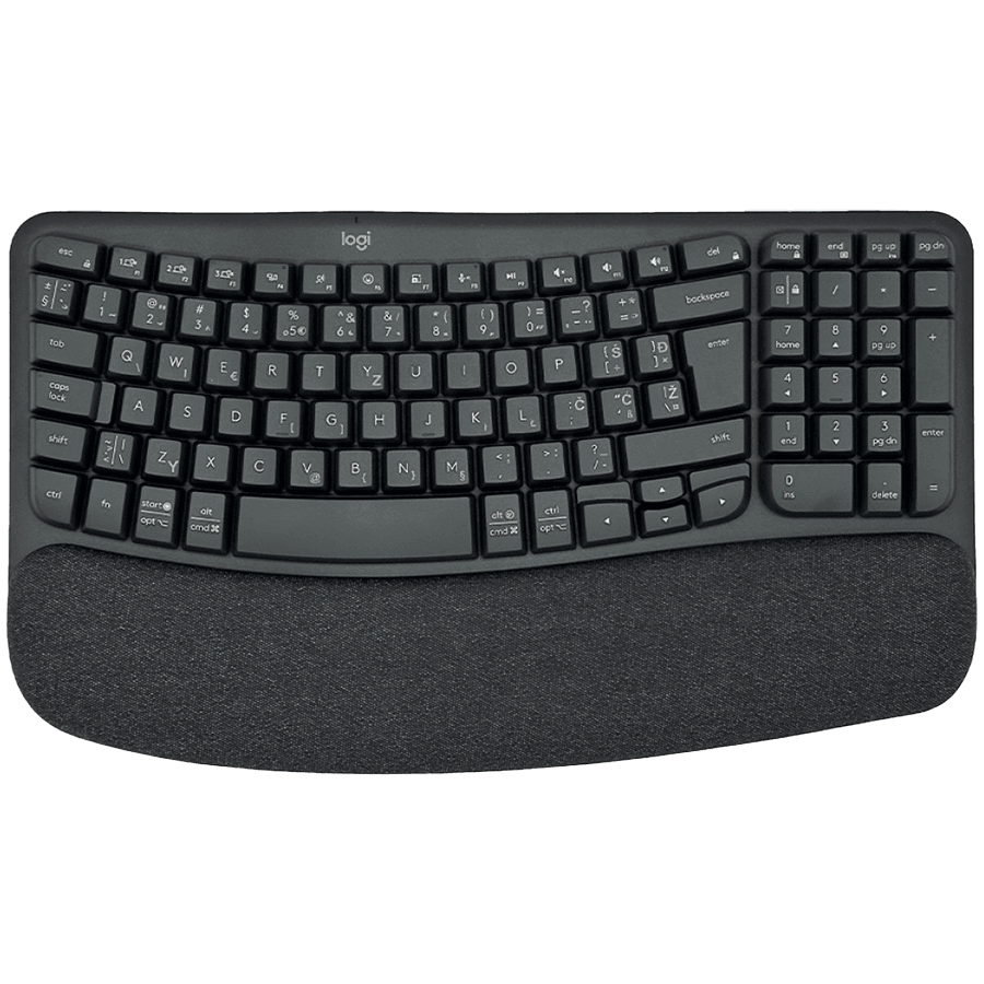 LOGITECH Wave Bluetooth ergonomic keyboard - GRAPHITE - Croatian layout