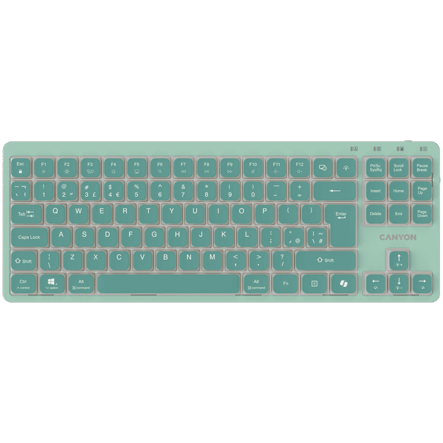 CANYON Keyboard OnType 10 Low Profile EN Wired Green