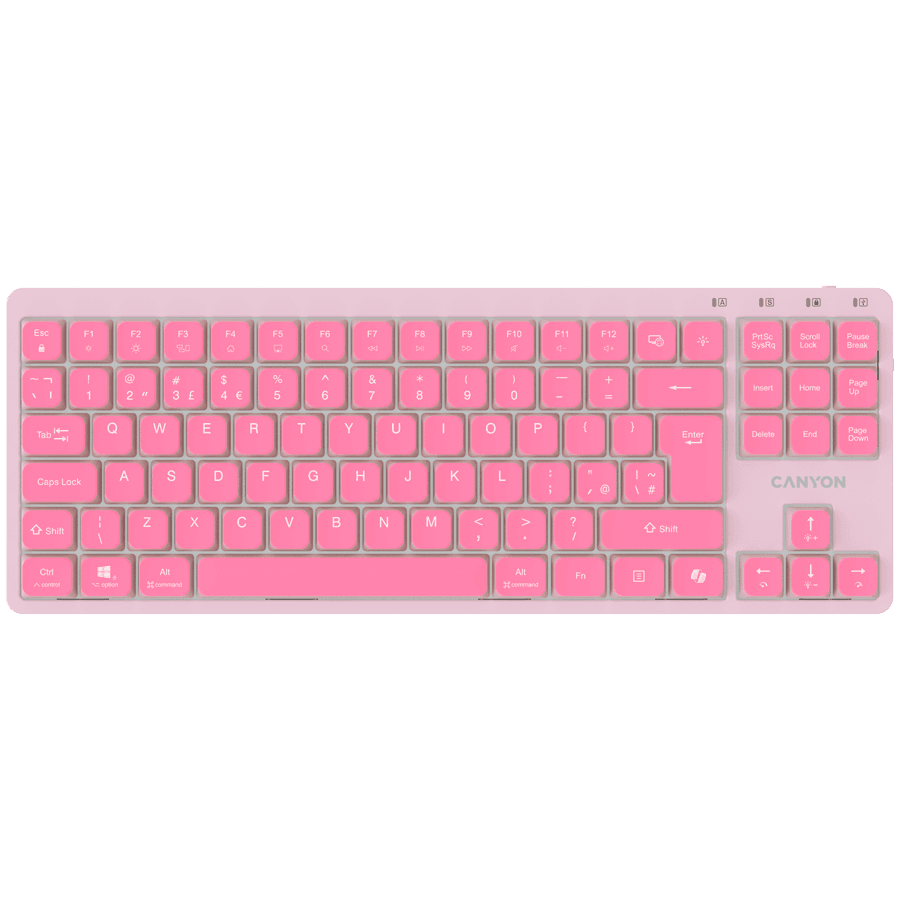 CANYON Keyboard OnType 10 Low Profile EN Wired Pink
