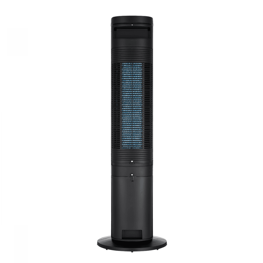 Cooling tower fan, 45W, Ion purifying, 2 ice-box, 4l water tank, 3 wind modes: Normal/Sleep/Eco, 3 speeds, Air flow 300m3/h, 7h timer, Auto swing blades 60, Remote control, Power off memory, black color, 1000x310x310 mm