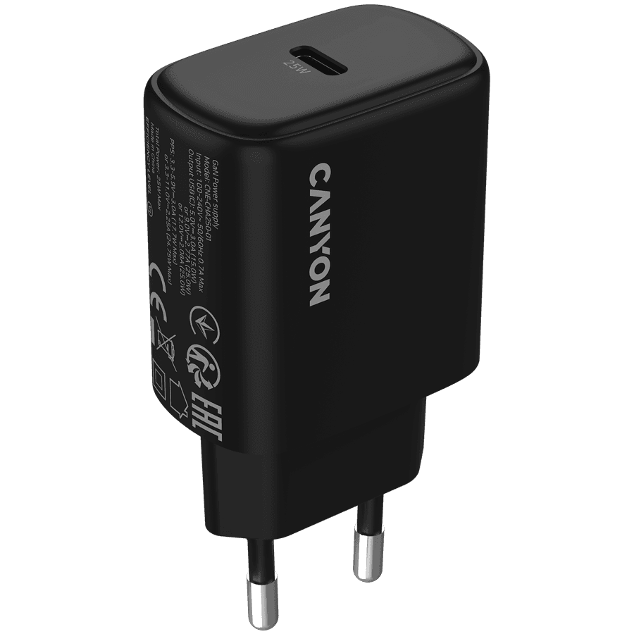 CANYON charger OnCharge 250 25W 1xPD EU Black