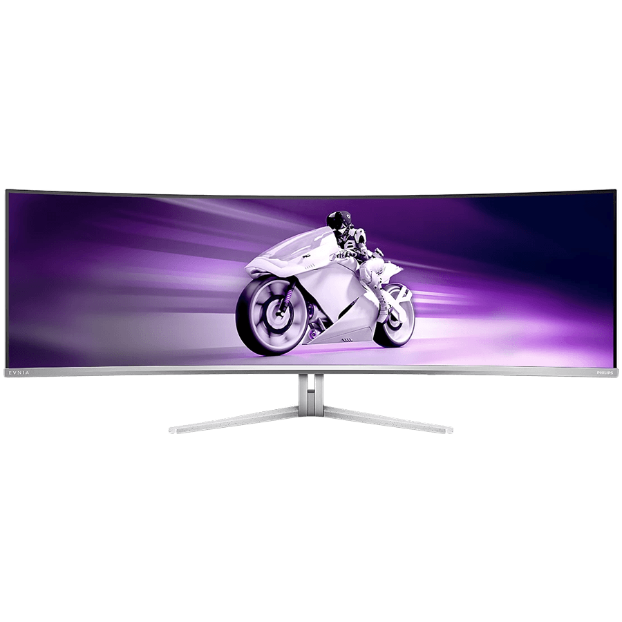 PHILIPS Evnia 8000 49M2C8900 QD-OLED curved gaming monitor 49'', 5120x1440 (Dual QHD), 1800R, 240Hz, 0.03ms, Adaptive Sync, FreeSync Premium Pro, G-Sync Compatible, HDR400, 2xHDMI, 1xDP, USB-C 3.2 Gen2 (PD 90W), USB Hub, Speakers, White