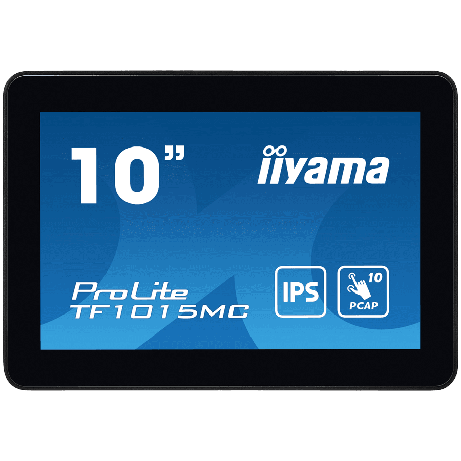 The ProLite TF1015MC (10.1 inch) uses PCAP touch technology and is built into an eye catching bezel with edge-to-edge glass. Equipped with a foam seal finish it supports seamless integration into kiosks and provides IP65 rating.