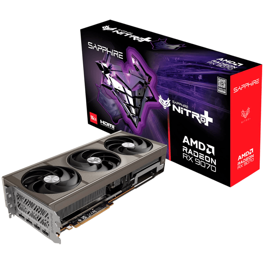 SAPPHIRE NITRO+ AMD RADEON RX 9070 GAMING OC 16GB DUAL HDMI / DUAL DP