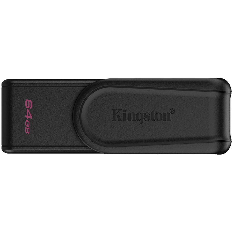 Kingston 64GB Portable USB 3.2 Gen 1 DataTraveler Exodia S (Black/Black)