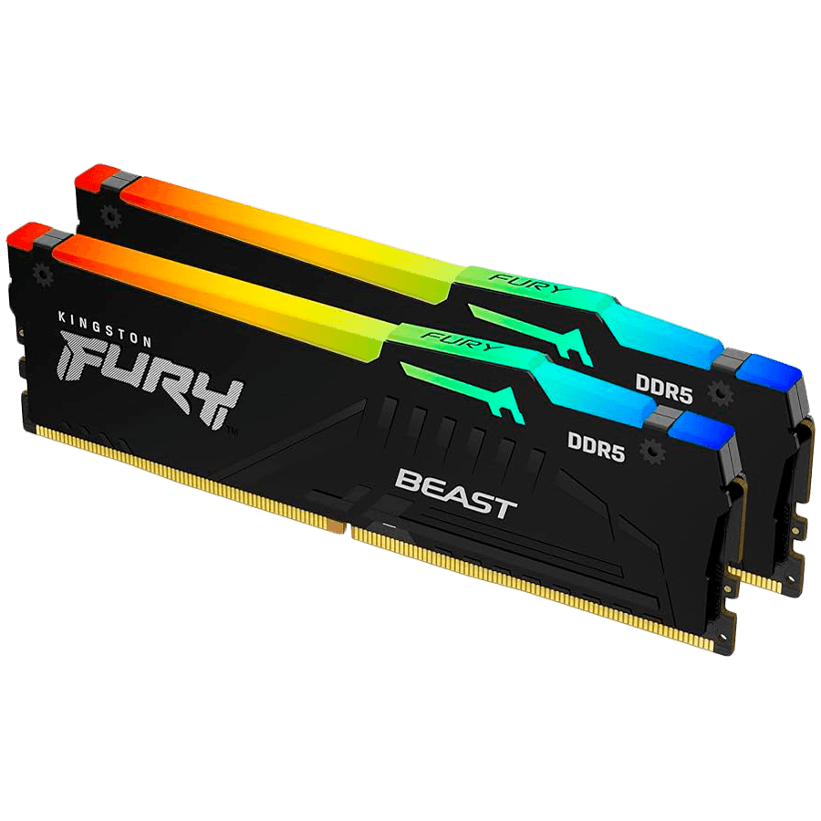 Kingston 64GB 6000MT/s DDR5 CL36 DIMM (Kit of 2) FURY Beast RGB