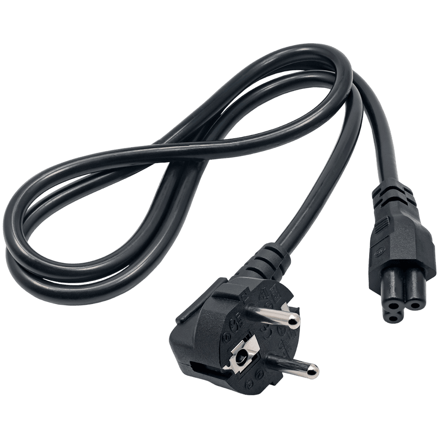 Power cable for notebook Akyga AK-NB-08A clover IEC C5 CEE 7/7 250V/50Hz 1m