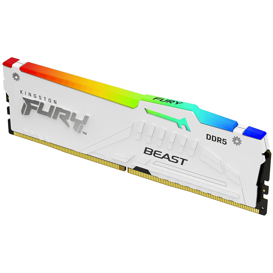 Kingston 16GB 6000MT/s DDR5 CL36 DIMM FURY Beast White RGB EXPO, EAN: 740617345896