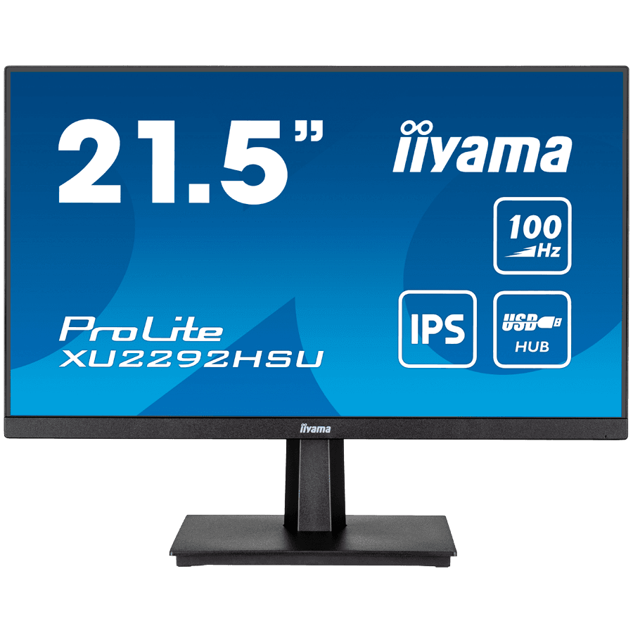 IIYAMA Monitor LED XU2292HSU-B6 21.5" IPS 1920x1080 100Hz 16:9 1000:1 250cd 0.4ms HDMI DP USB Hub 3.2 Gen 1 Tilt 3y
