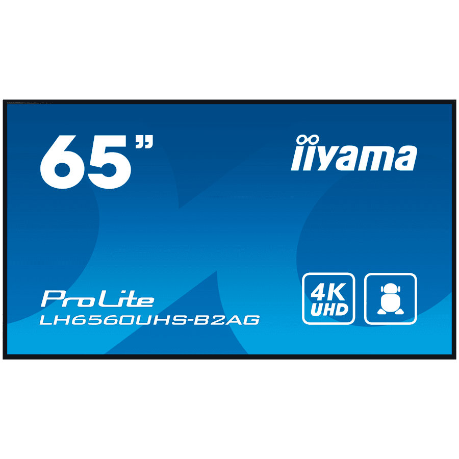 IIYAMA LFD LH6560UHS-B2AG 65 inch 4K UHD 500 cd  6.5ms Android 11 OS iiSignage 2 FailOver EShare
