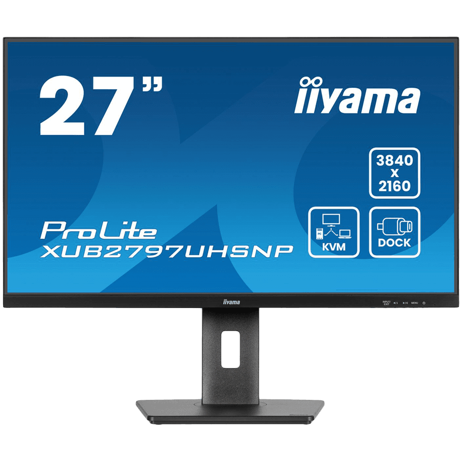 27" IPS-panel, 3840x2160 UHD, USB-C Dock (96W PD, LAN, DP-OUT, USB 3x3.2+1xC(15W)), 4ms, 15cm height adj. stand, 350cd/m2, HDMI, DisplayPort, Speakers