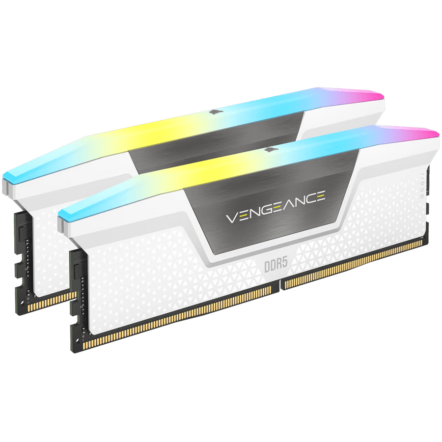 CORSAIR VENGEANCE RGB DDR5 32GB (2 x 16GB) DDR5 6400 CL32-40-40-84 1.40V Intel XMP - WHITE