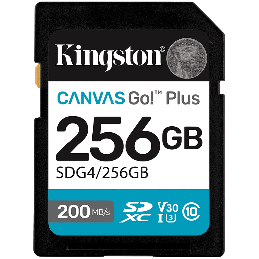 KINGSTON 256GB SDXC Canvas Go Plus Gen4 200MB/s C10 UHS-I U3 V30