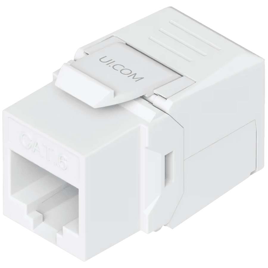 Ubiquiti UniFi  UACC-Keystone-Jack-C6 keystone for terminating a Cat6 Ethernet jack without the use of a punch-down or crimping too, (12) Keystone Jacks per pack
