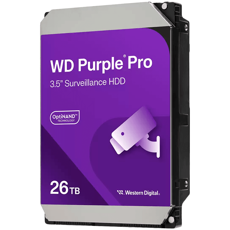 HDD Video Surveillance WD Purple Pro 26TB CMR, 3.5'', 512MB, 7200 RPM, SATA, TBW: 550