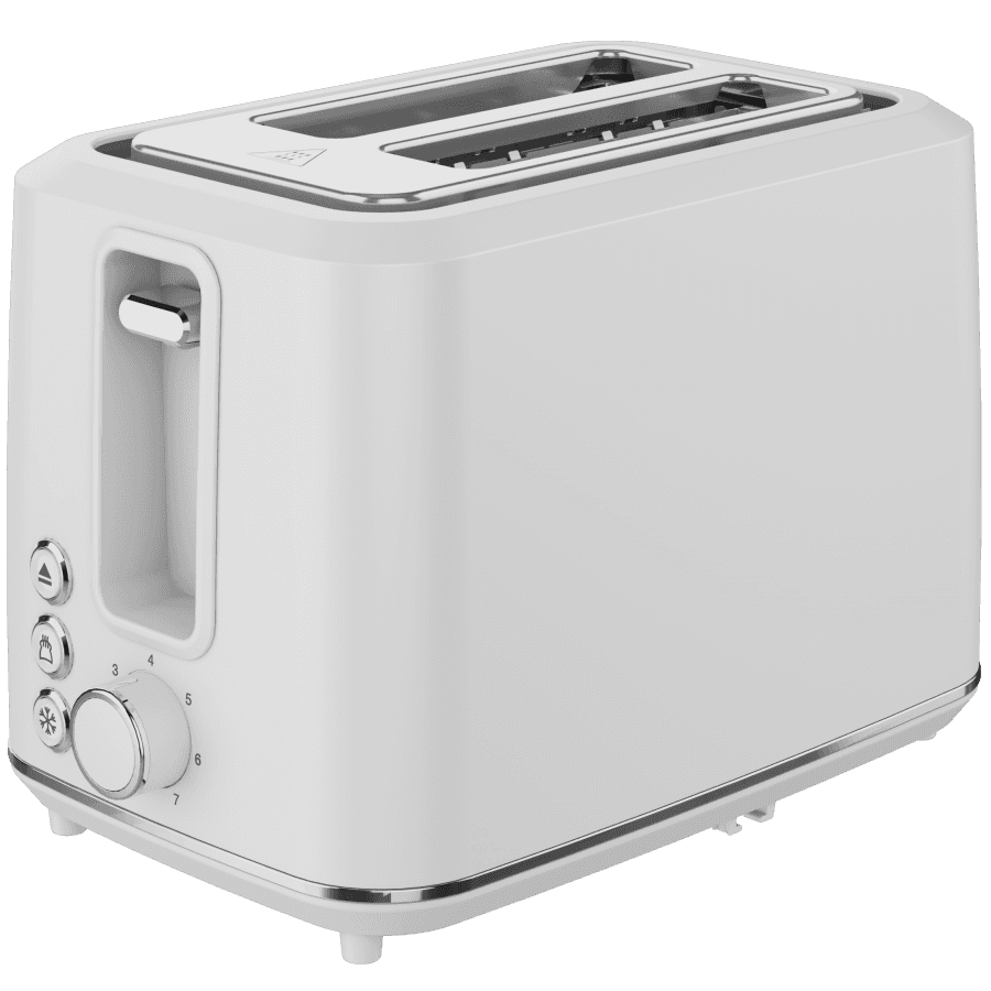 AENO TS1W Electric Toaster, 920-1080W, 2 Slots, 7 Levels, White