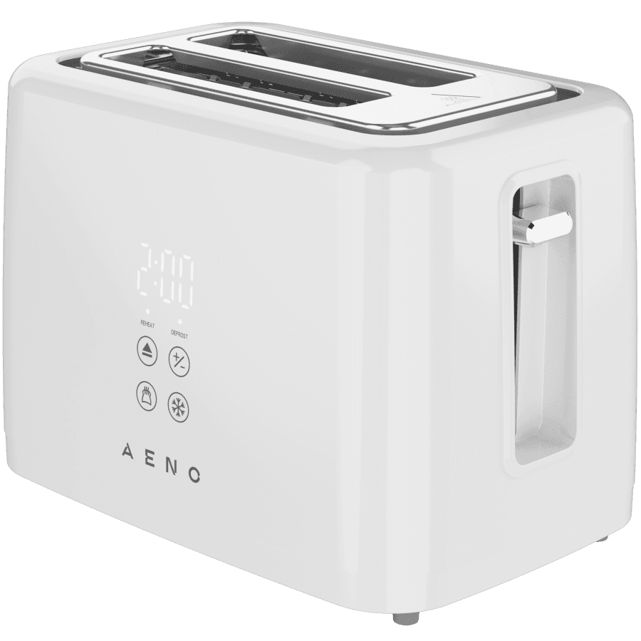 AENO TS2W Electric Toaster, 780-930W, Digital Display, 7 Levels, White