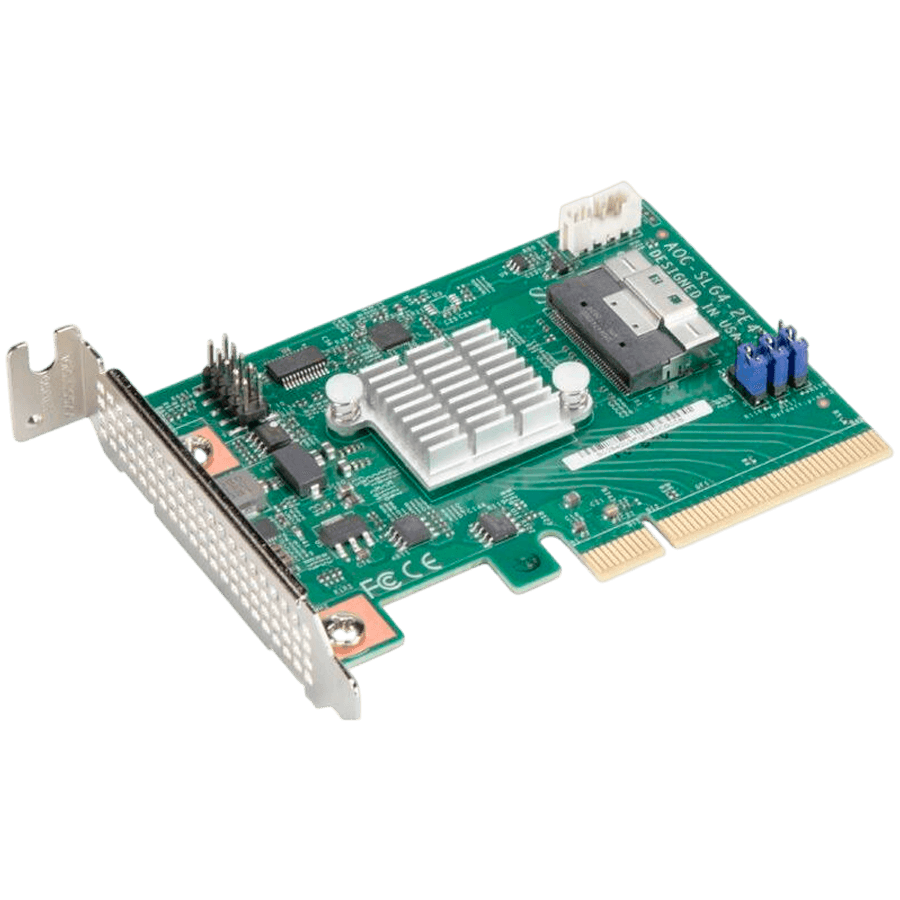 Supermicro AOC-SLG4-2E4T Dual-Port Gen-4 Internal NVMe Host Bus Adapter