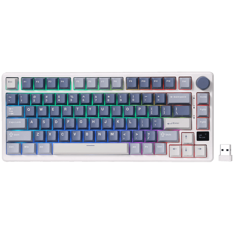 ROYAL KLUDGE RK-M75 Ocean Blue Gaming Keyboard K Sliver switch
