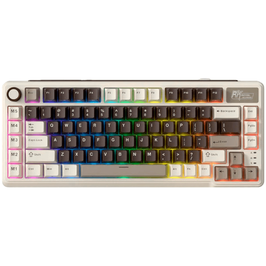 ROYAL KLUDGE RK L75 Mocha Grey Gaming Keyboard Beige switch