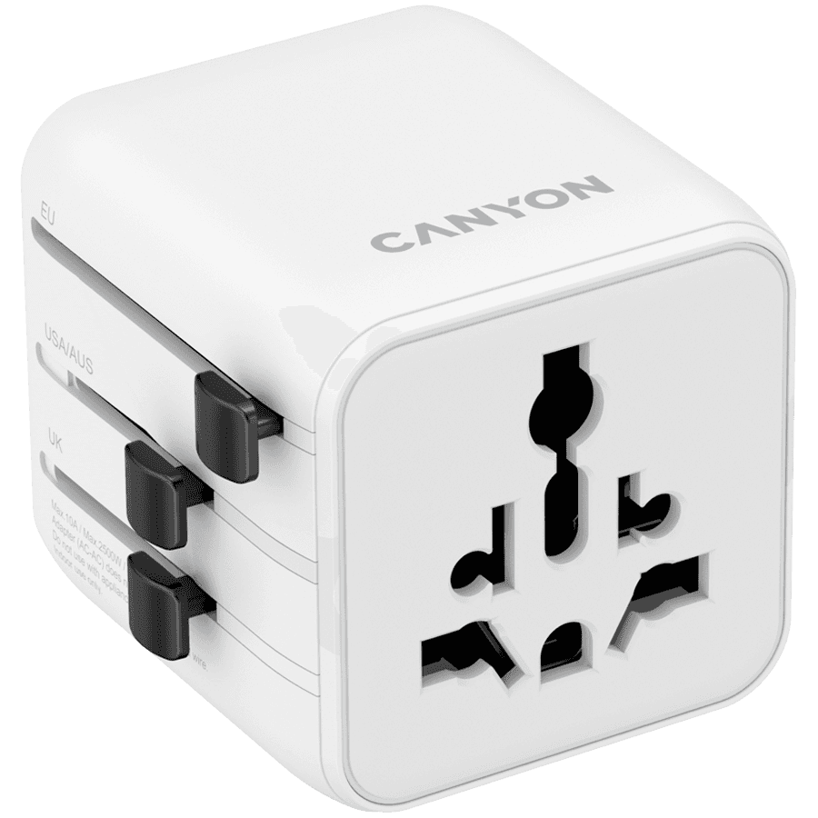CANYON Travel Adapter OnTour One EU/UK/US/AUS White