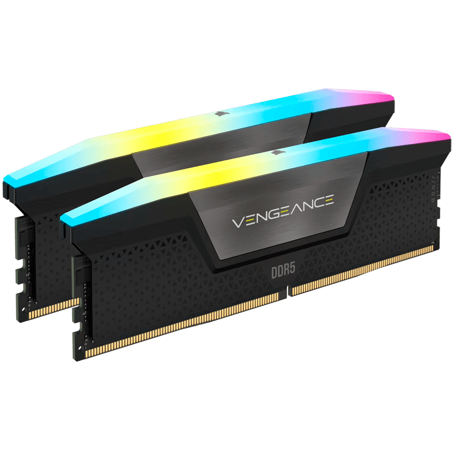 CORSAIR VENGEANCE RGB DDR5 32GB (2 x 16GB) DDR5 6200 CL36-46-46-100 1.35V Intel XMP - BLACK