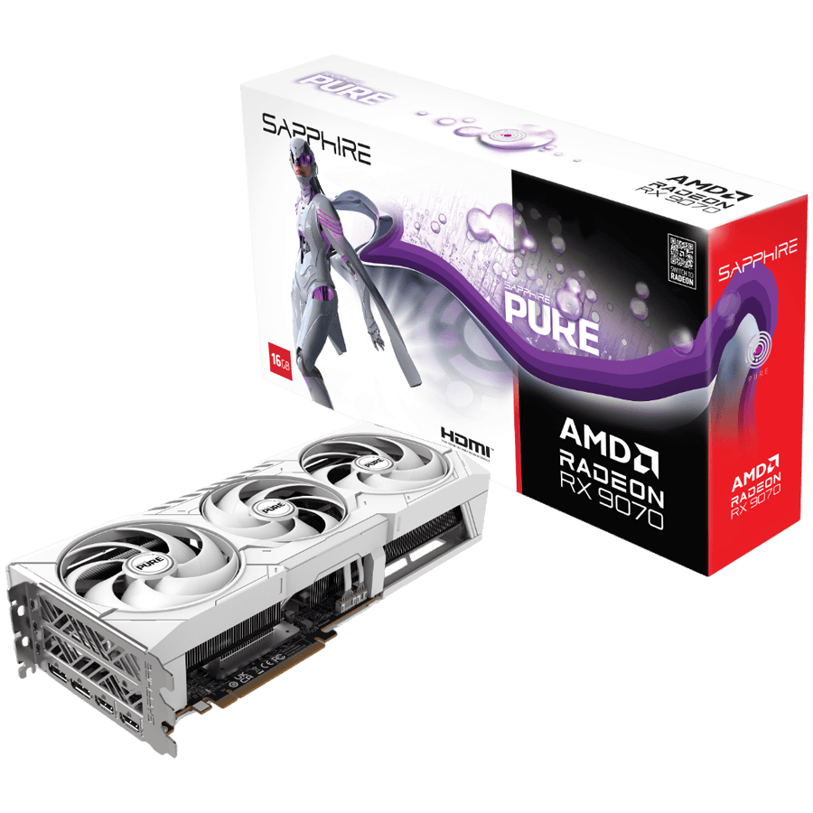 SAPPHIRE PURE AMD RADEON RX 9070 GAMING OC 16GB DUAL HDMI / DUAL DP