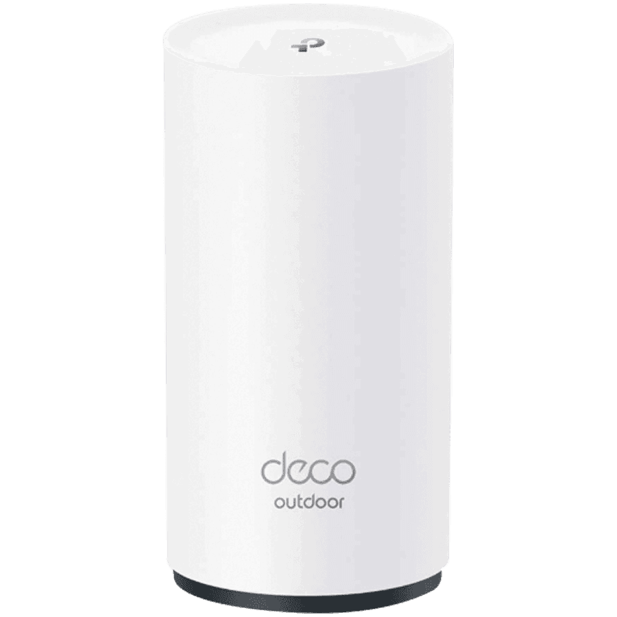 AX3000 Outdoor/Indoor Mesh Wi-Fi 6 UnitSPEED: 574 Mbps at 2.4 GHz + 2402 Mbps at 5 GHzSPEC: Internal Antennas, 2Г— Gigabit Ports (WAN/LAN auto-sensing), IP65, PoE and AC Power SupplyFEATURE: Deco App, Router/AP Mode, IPv6, IPTV, HomeShield (Parenta