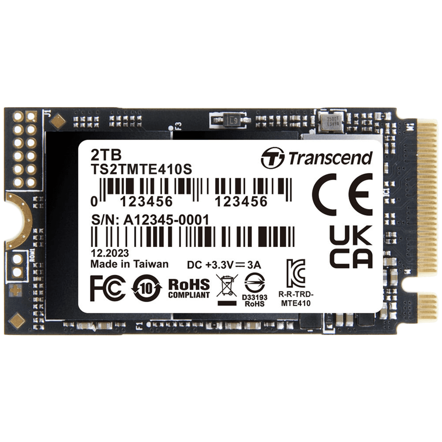 Transcend 2TB, M.2 2242, PCIe Gen4x4, NVMe, 3D TLC, DRAM-less