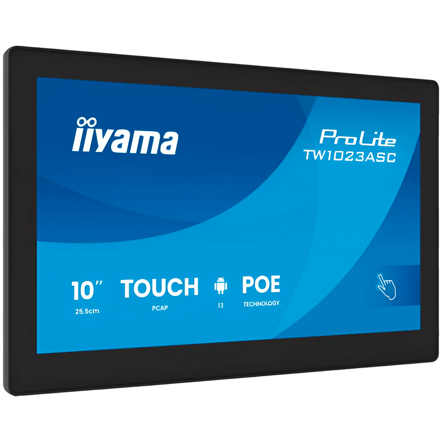TW1023ASC-B3P 10,1" Panel-PC with Android 13+GMS, SOC uad-core RK3568 4GB, Storage 32GB, PCAP 10-Points Touch, 280x800, IPS panel, Speakers, POE, WIFI, BT5.2, SD Slot, HDMI-out
