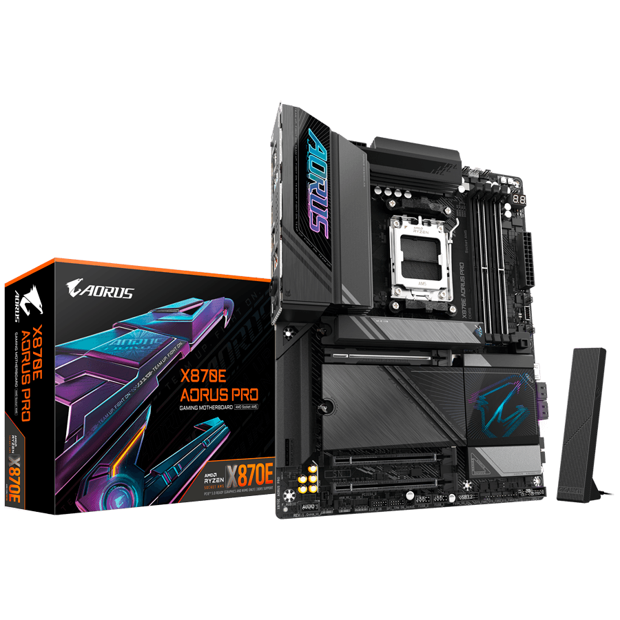 GIGABYTE X870E AORUS PRO, Socket AM5, 4x DDR5, ATX