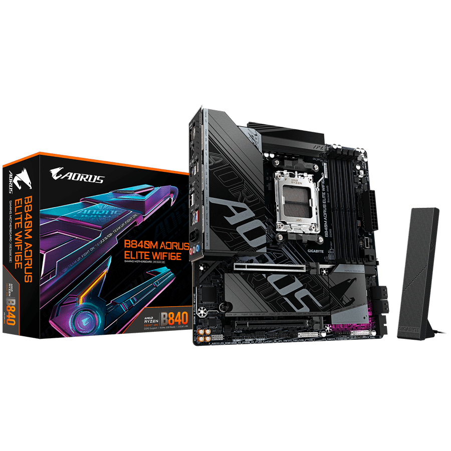 GIGABYTE B840M AORUS ELITE WIFI6E, AM5, 4x DDR5, mATX