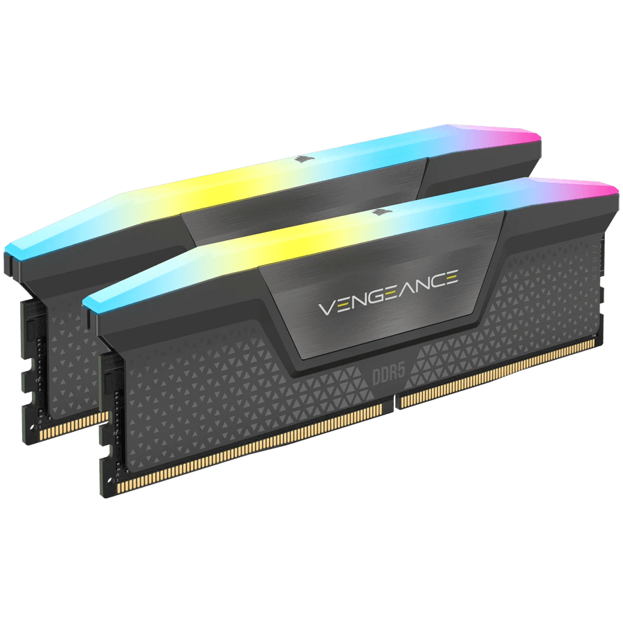 CORSAIR VENGEANCE RGB DDR5 64GB (2 x 32GB) DDR5 6000 CL40-50-50-96 1.35V Intel XMP & AMD EXPO - GREY