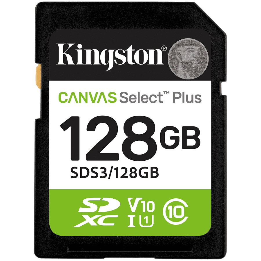 Kingston 128GB SDXC Canvas Select Plus Gen3 150MB/s C10 UHS-I U1 V10