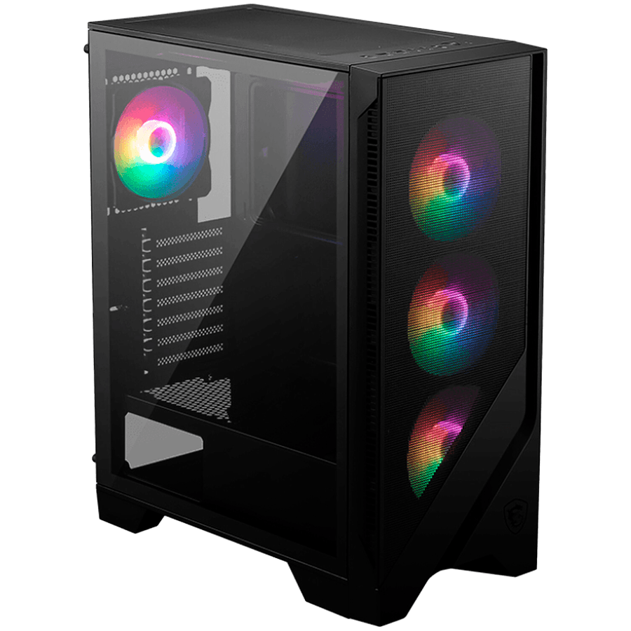 Chassis MSI MAG FORGE 120A AIRFLOW, ATX, Mid Tower, 6x Pre-installed RGB Fan, 411.6 x 210 x 498 mm, Black