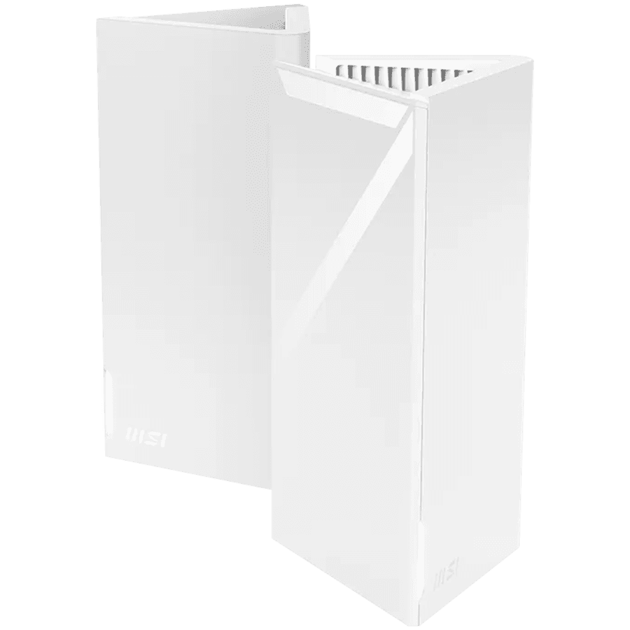MSI MRBE50- 2PK Roamii BE Lite Mesh System, Quad Core 1.5GHz, 2.4GHz / 5GHz, WPA-PSK / WPA2-PSK / WPA3-PSK, MLO, MU-MIMO, OFDMA, Int. antenna x4