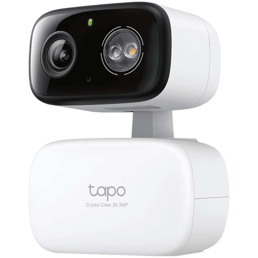 Tapo Indoor/Outdoor Home Security Wi-Fi Camera, Max. Resolution: 2304x1296px, microSD Card Slot (Up to 512 GB), Live View, Vivid Colors, Sound and Light Alarm, Local and Cloud Storage