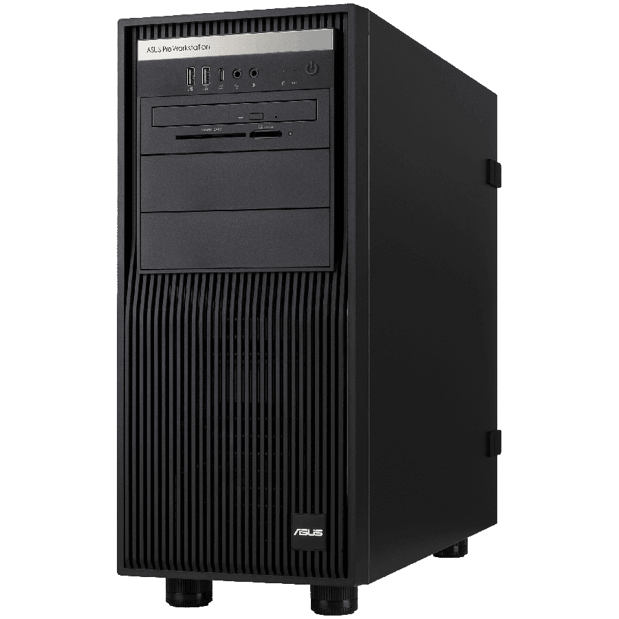 ASUS Workstation barebone ExpertCenter Pro ET500I W8-D Intel Core Ultra Processors (Series 2), Intel W880 chipset, LGA1851, 4x ECC/nonECC UDIMM, 3x M.2, 4x SATA, 2x SlimSAS (NVMe+SATA), (4x storage bays), 1x RTX GPU 2-slot, 2x 2.5Gbps LAN, 750W gold