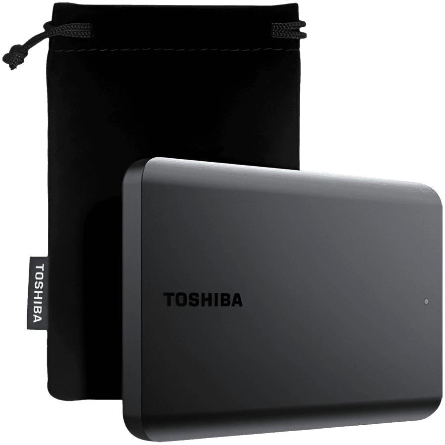 Toshiba External Hard Drive Canvio Basics Excl (2.5" 2TB, USB3.2 Gen 1, Black)