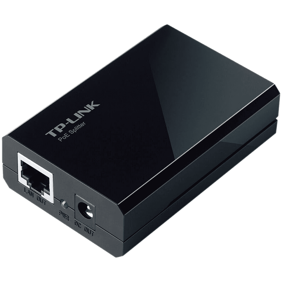 PoE Splitter Adapter, 1× Gigabit PoE Port, 1× Gigabit Non-PoE Port802.3af Compliant