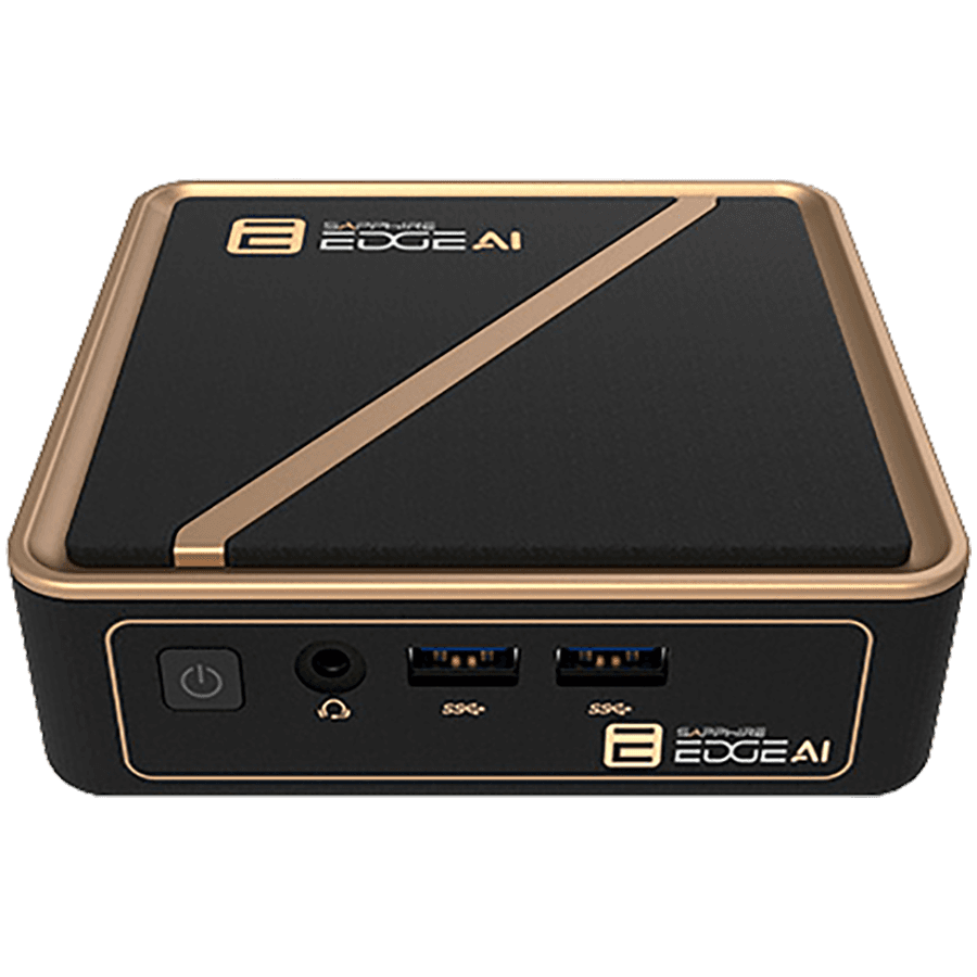 SAPPHIRE EDGE AI 370 BAREBONE WITH WIFI / BT MODULE, VESA MOUNT, POWER ADAPTER AND POWER CORD W/O SSD AND MEMORY