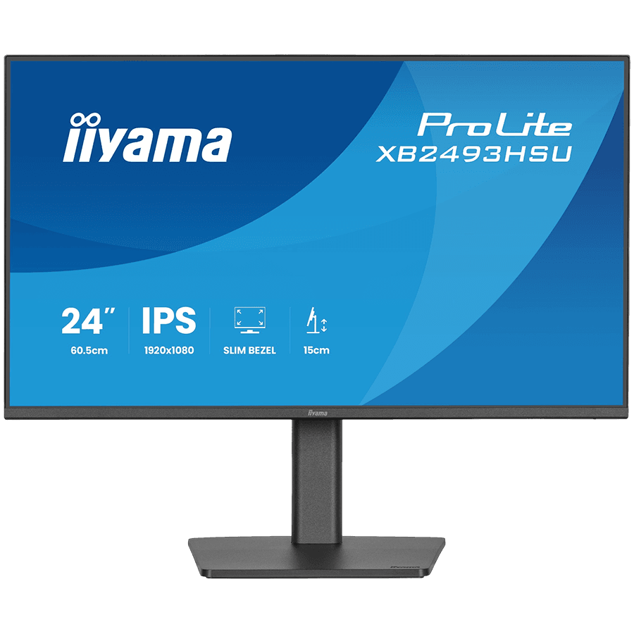 IIYAMA Monitor LED XB2493HSU-B1 23.8" IPS 1920x1080 120Hz, 16:9. 350cd, 1500:1, 1ms, HDMI, DP, USB HUB, Full Ergo, Pro