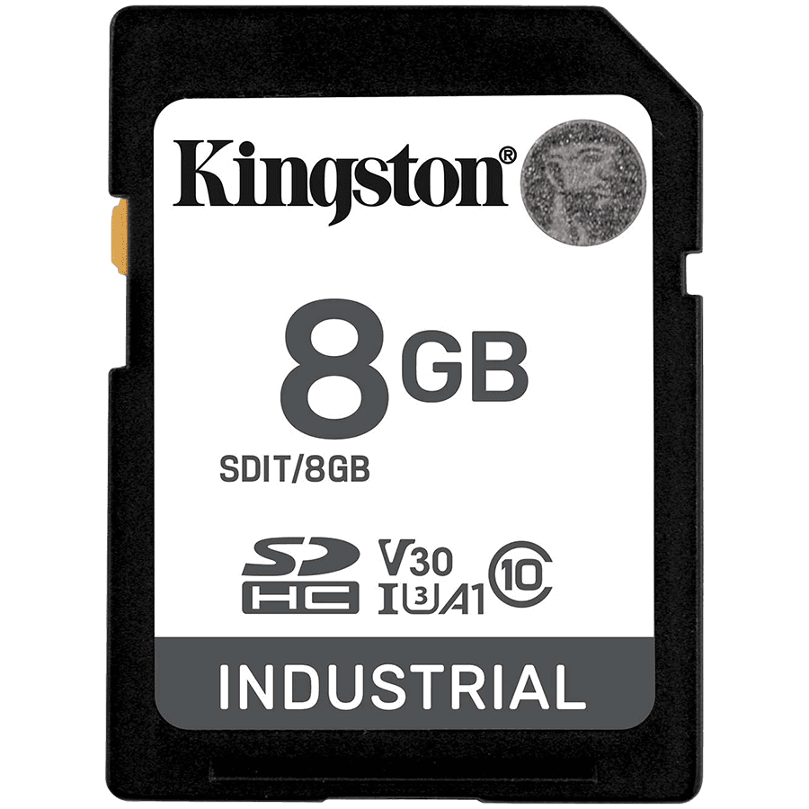 Kingston 8GB SDHC Industrial -40C to 85C C10 UHS-I U3 V30 A1 pSLC