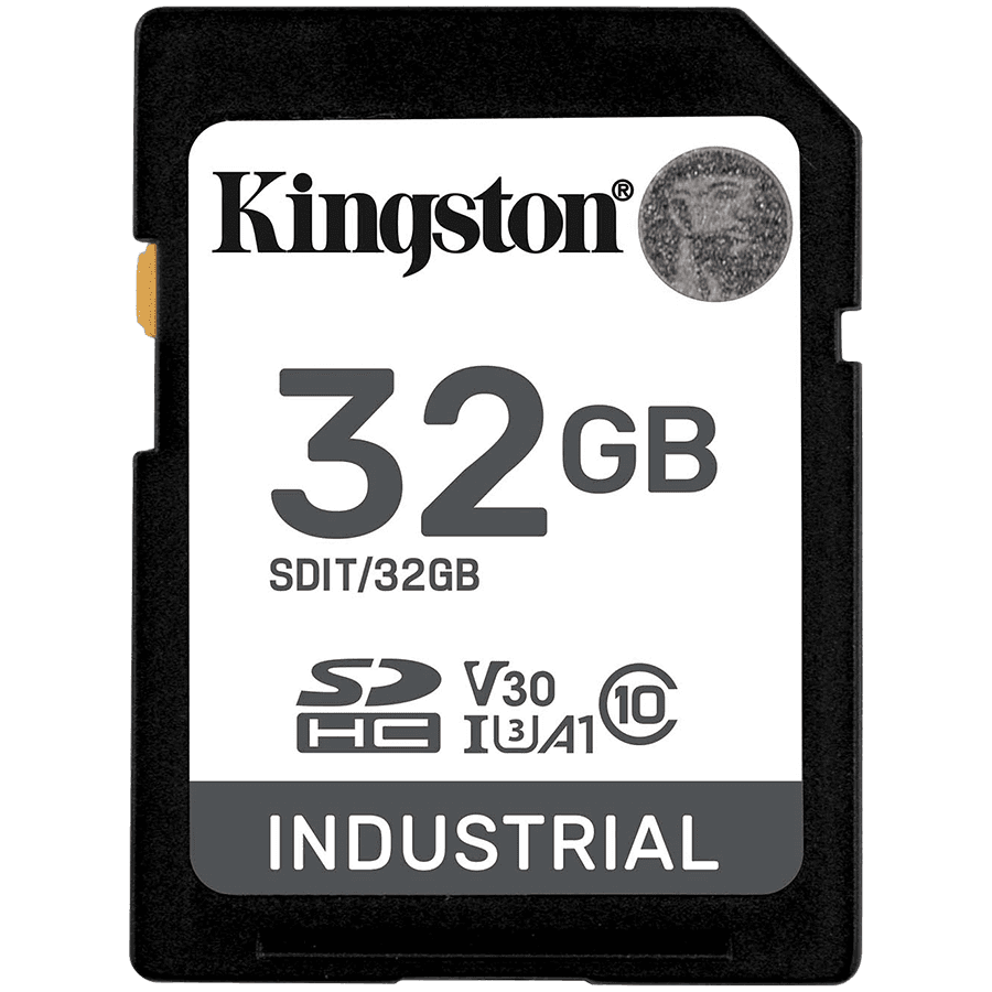 Kingston 32GB SDHC Industrial -40C to 85C C10 UHS-I U3 V30 A1 pSLC