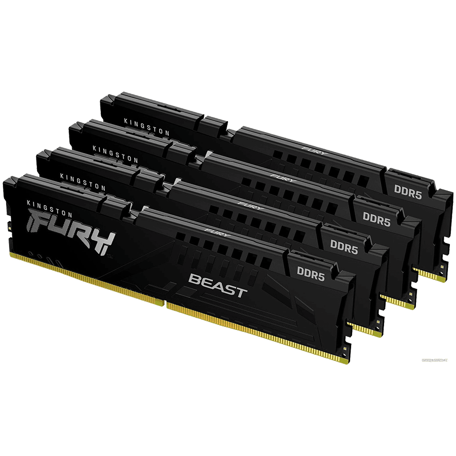 Kingston DRAM 64GB 5600MT/s DDR5 CL40 DIMM (Kit of 4) FURY Beast Black XMP
