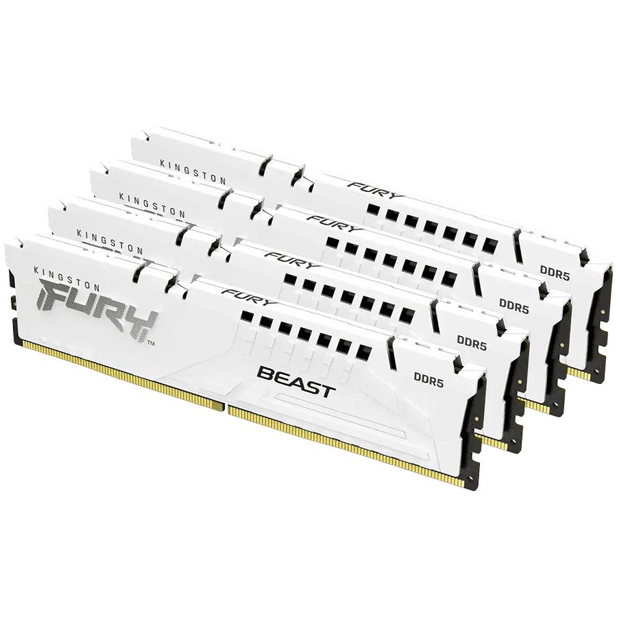 Kingston DRAM 64GB 5600MT/s DDR5 CL40 DIMM (Kit of 4) FURY Beast White XMP