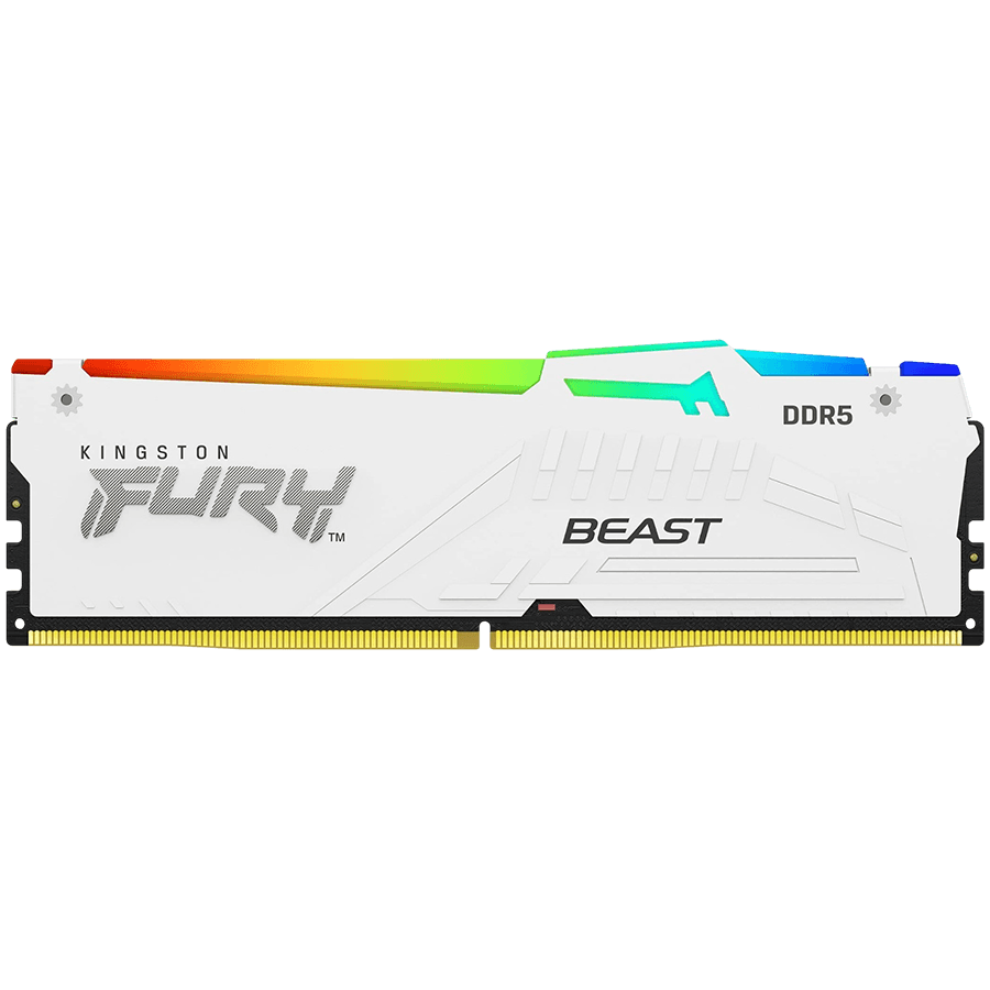 Kingston DRAM 32GB 5200MT/s DDR5 CL40 DIMM FURY Beast White RGB XMP