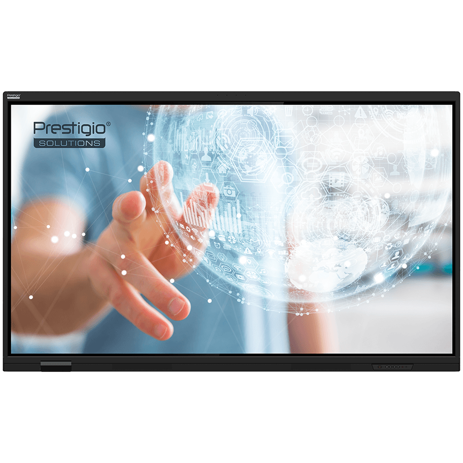 PRESTIGIO SOLUTIONS Multiboard 65-inch Light Series Gen 7, Android 14, Google EDLA, AI button, 8/128GB, 50TP, black